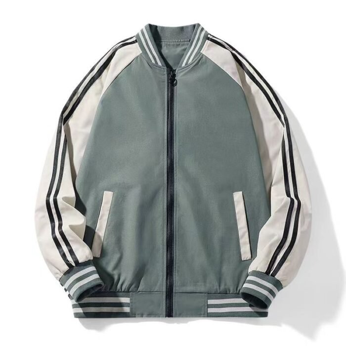 American functional workwear jacket， men's high-end sense cool and stylish spring and autumn baseball jacket couple's style - Image 1