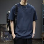 Heavy short-sleeved T-shirt men's top clothes summer new American cotton fashion brand bottoming white loose half-sleeved T-shirt - Image 7