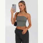 Cross-border European and American Foreign Trade Strapless Women's Inner Wearing Pure Spice Girl Top Summer Outer Wearing Pullover Vest Slim-fit Women's Clothing - Image 12