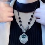 Light Luxury High-end Necklace Women's Long Woolen Chain Simple Fashion All-match Autumn and Winter Tassel Clothing Accessories Pendant Pendant - Image 2