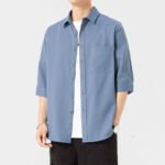 Short Sleeve Shirt Men's 2025 New Summer Thin Workwear Casual Men's Top Summer Seven-point Shirt Jacket - Image 10