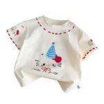 Girls' Short-sleeved T-shirt Children's Summer 2025 New Style Beautiful Super Good-looking Women's Top Cartoon Base Shirt - Image 5