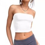 Cross-border European and American Foreign Trade Strapless Women's Inner Wearing Pure Spice Girl Top Summer Outer Wearing Pullover Vest Slim-fit Women's Clothing - Image 6