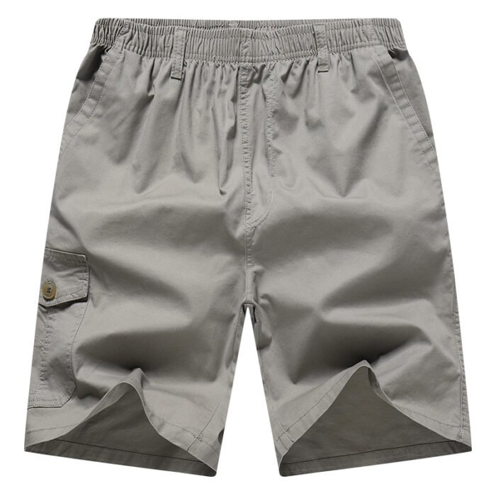 Men's shorts, home shorts, loose five quarter pants, summer casual pants, big waistband, dad, pure cotton zipper trend - Image 2