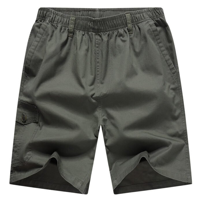 Men's shorts, home shorts, loose five quarter pants, summer casual pants, big waistband, dad, pure cotton zipper trend - Image 1