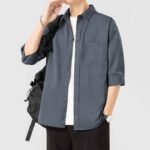 Short Sleeve Shirt Men's 2025 New Summer Thin Workwear Casual Men's Top Summer Seven-point Shirt Jacket