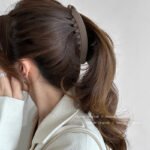 Korean Style Vintage Banana Clip Hair Clip Women's 2024 New High-end Back of Head Hair Fixed Horizontal Clip Banana Clip Hair Clip