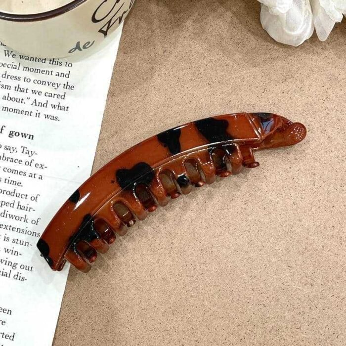 Korean Style Vintage Banana Clip Hair Clip Women's 2024 New High-end Back of Head Hair Fixed Horizontal Clip Banana Clip Hair Clip - Image 4
