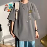 Summer New Short-Sleeved Loose T-Shirt Men's Trbottomy Brand Casual Half-Sleeved Trbottomyy T-Shirt Bottoming Shirt Five-Quarter Sleeve Top - Image 15