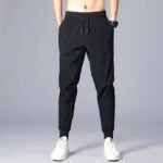 Long pants men's casual pants summer ice silk thin loose quick drying harem ankle pants trendy sports pants men