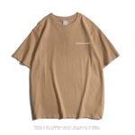 Heavy short-sleeved T-shirt men's top clothes summer new American cotton fashion brand bottoming white loose half-sleeved T-shirt - Image 10