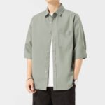 Short Sleeve Shirt Men's 2025 New Summer Thin Workwear Casual Men's Top Summer Seven-point Shirt Jacket - Image 11