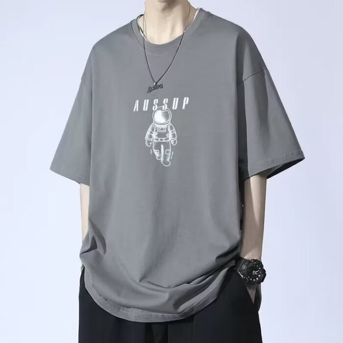 Summer New Short-Sleeved Loose T-Shirt Men's Trbottomy Brand Casual Half-Sleeved Trbottomyy T-Shirt Bottoming Shirt Five-Quarter Sleeve Top - Image 11