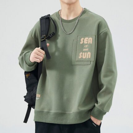 Men's hoodie Spring and Autumn fashion brand versatile round neck men's clothing for teenagers Spring 2025 new trend Spring and Autumn