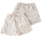 Girls wearing casual shorts for summer in 2025, children's versatile heart-shaped floral pants, loose hiking pants for baby girls - Image 5