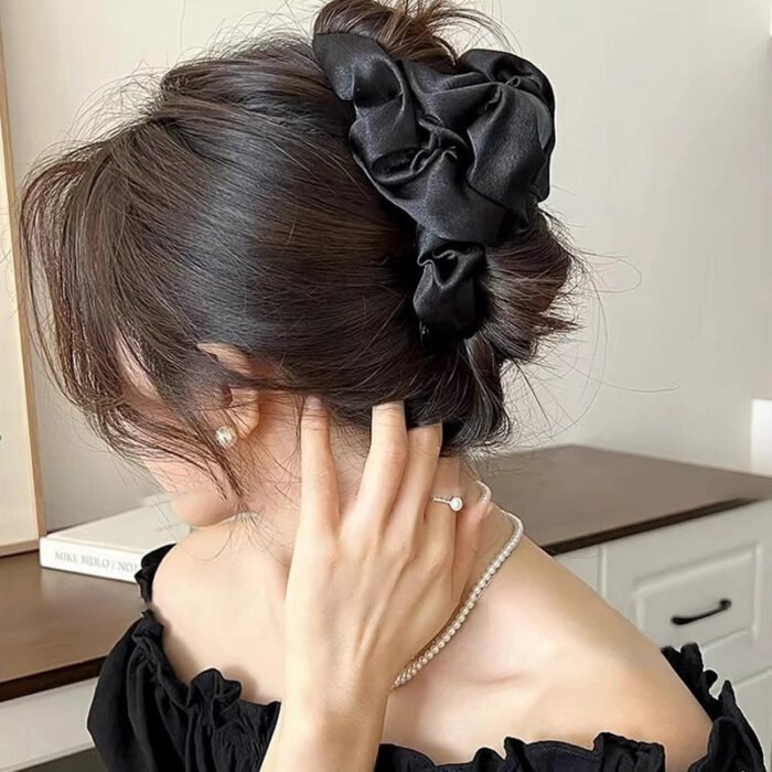 Cloud Satin Large Hair Clip for Thick Hair, Women's Back-Of-Head Shark Clip, High-End 2025 New Hair Accessory - Image 5