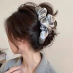 Cloud Satin Large Hair Clip for Thick Hair, Women's Back-Of-Head Shark Clip, High-End 2025 New Hair Accessory