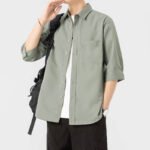 Short Sleeve Shirt Men's 2025 New Summer Thin Workwear Casual Men's Top Summer Seven-point Shirt Jacket - Image 4