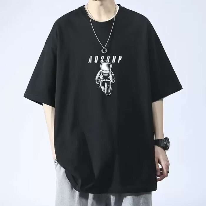 Summer New Short-Sleeved Loose T-Shirt Men's Trbottomy Brand Casual Half-Sleeved Trbottomyy T-Shirt Bottoming Shirt Five-Quarter Sleeve Top - Image 10