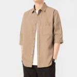 Short Sleeve Shirt Men's 2025 New Summer Thin Workwear Casual Men's Top Summer Seven-point Shirt Jacket - Image 8