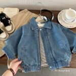 Bangcheng Kidsren's Denim Jacket 2025 Spring & Fall New Korean Style Handsome Jacket for Boys and Girls Huzhou Zhili Kidsren's Clothing Trend - Image 6