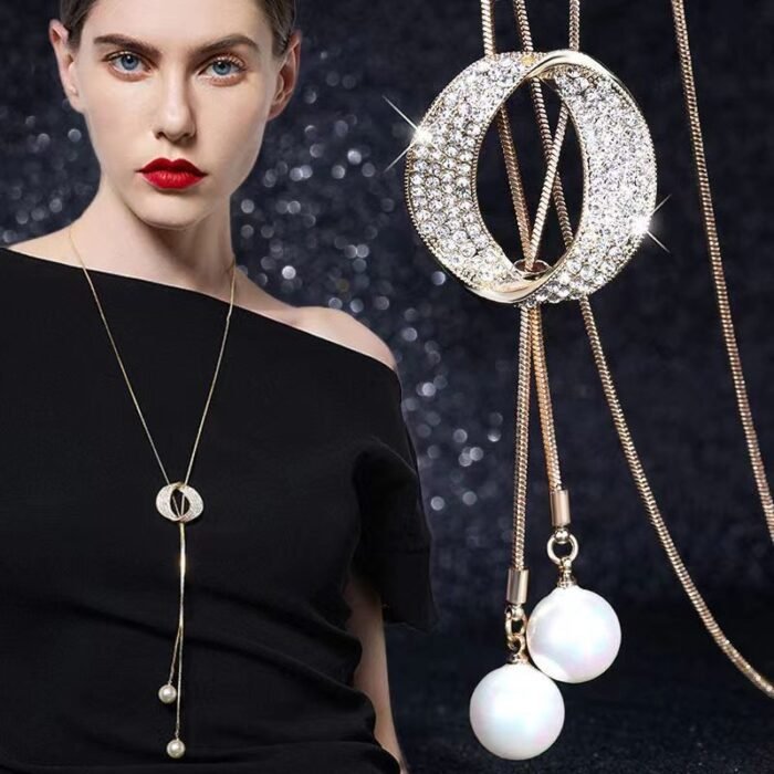 Light Luxury High-end Necklace Women's Long Woolen Chain Simple Fashion All-match Autumn and Winter Tassel Clothing Accessories Pendant Pendant - Image 8
