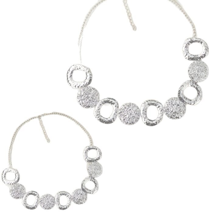 Europe and the United States cross-border factory direct personality exaggerated necklace concentric ring fashion alloy accessories foreign trade jewelry wholesale - Image 5