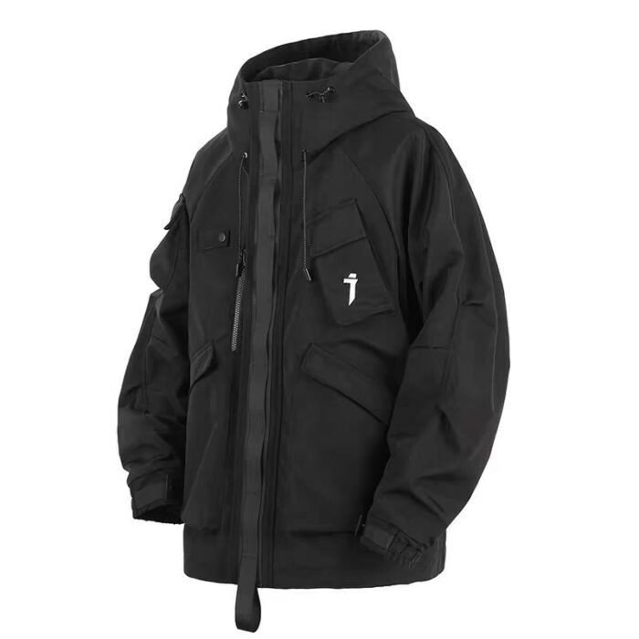 2025 Spring New Functional Wind Multi Pocket Stormtrooper Jacket for Men, Loose Casual Hooded Jacket - Image 2