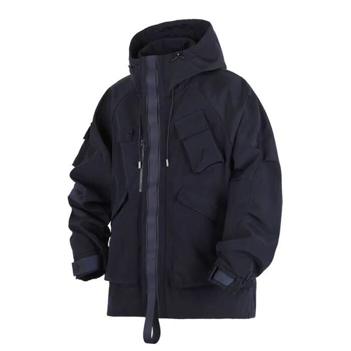 2025 Spring New Functional Wind Multi Pocket Stormtrooper Jacket for Men, Loose Casual Hooded Jacket - Image 3