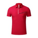Men‘s 2026SS Short Sleeve Red Polo Shirt – Innovative Design