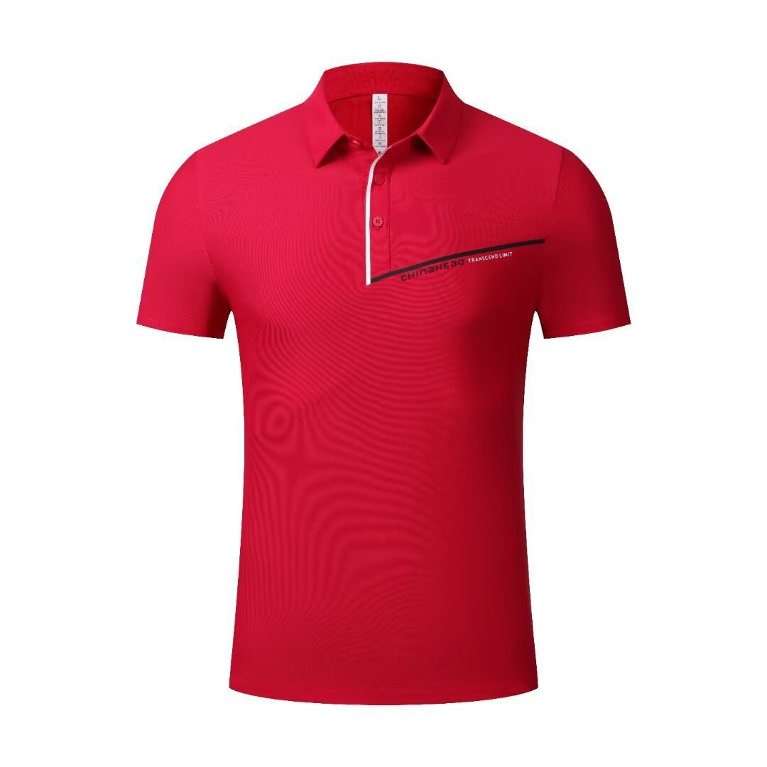 429ea1b6 Men‘s 2026SS Short Sleeve Red Polo Shirt – Innovative Design - Image 1