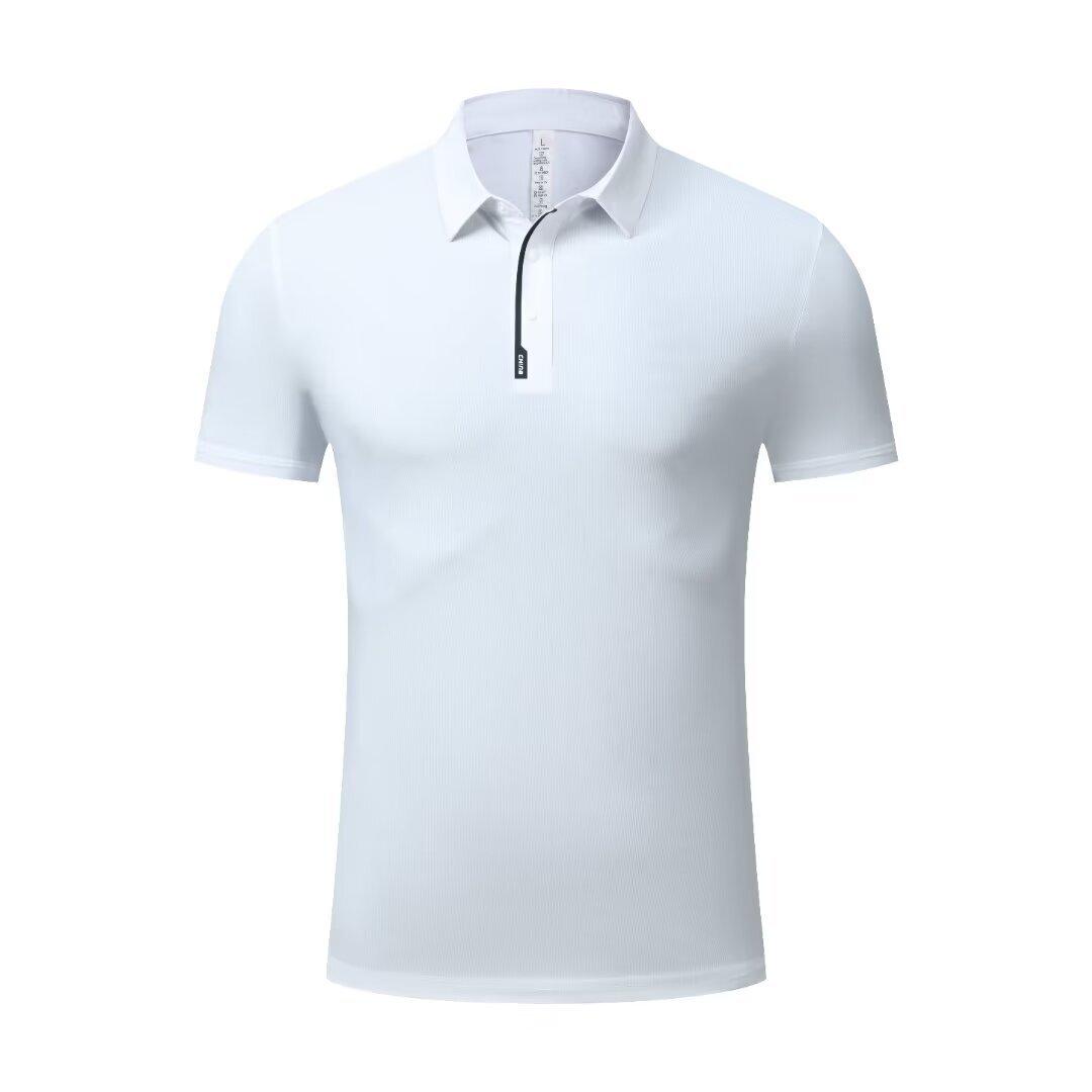 814b0249 Men‘s 2026SS Short Sleeve White Polo Shirt – Innovative Design - Image 1