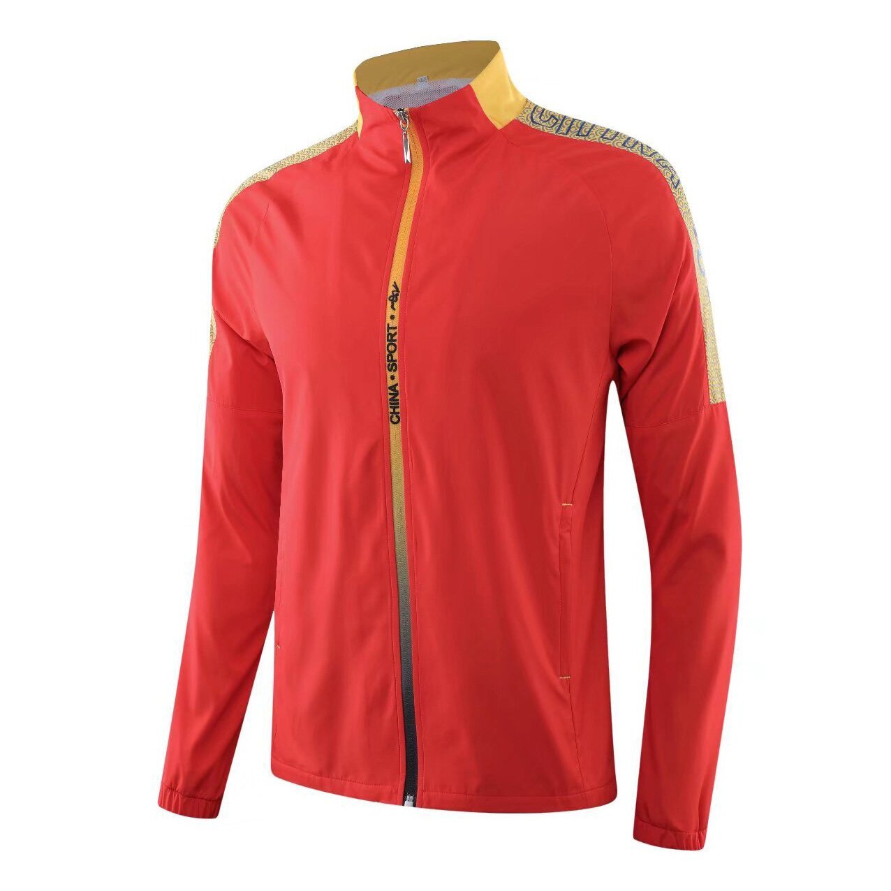 de959f2a 2026SS Men’s Red-Yellow Collar Outdoor Jacket for Spring - Image 1